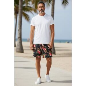 NWT MEN LRG LIFTED RESEARCH GROUP HAWAIIAN DRAWSTRING SWIM BOARD SHORTS SZ XL